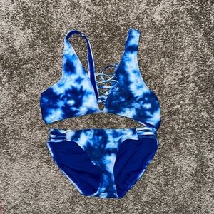 Blue Tie-dye Bikini